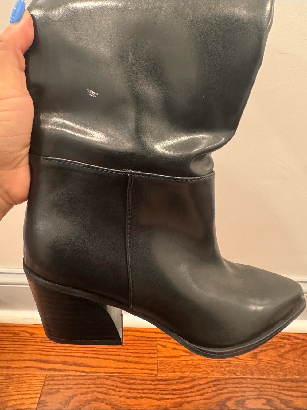 INC International Concepts Black Over-the-Knee Pointed Toe Boots - Picture 4 of 4